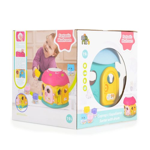 Moni Műanyagjáték GOMBAHÁZ formaberakó KÉK – Zsebi Baba Shop