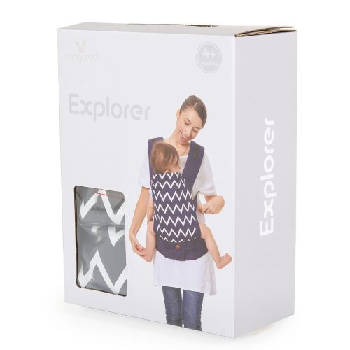 Cangaroo Explorer 2 pozíciós hordozó fekete – Zsebi Baba Shop