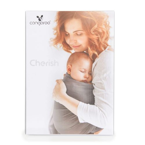 CANGAROO CHERISH Hordozókendő  FEKETE – Zsebi Baba Shop