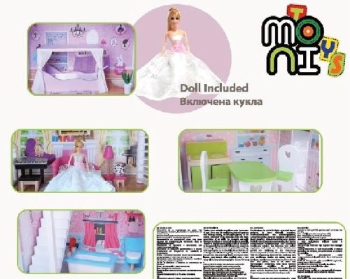 Moni Toys Aria babaház 123,5cmx84xmx38 cm – Zsebi Baba Shop