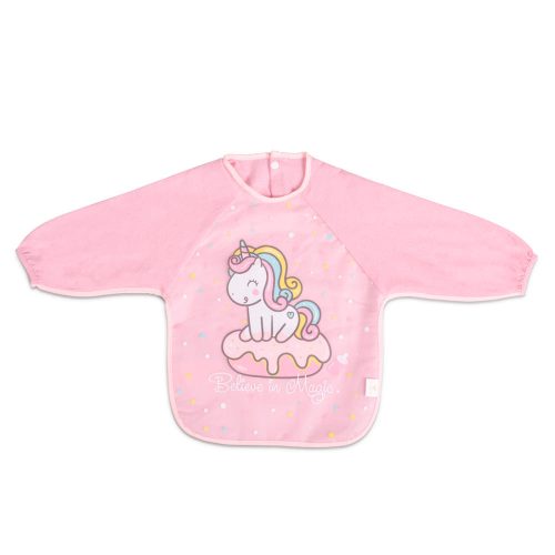 TEA TIME előke hosszú ujjas PINK – Zsebi Baba Shop