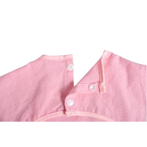 TEA TIME előke hosszú ujjas PINK – Zsebi Baba Shop