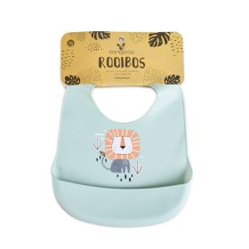 Cangaroo Rooibos szilikon előke menta oroszlán – Zsebi Baba Shop