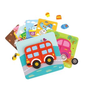 Tooky Toy fapuzzle 6in1 mini JÁRMŰVEK – Zsebi Baba Shop