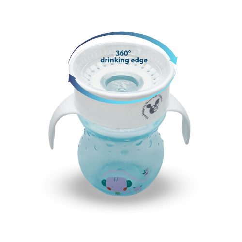 Cangaroo Cup 360as itatópohár 270ml kék – Zsebi Baba Shop