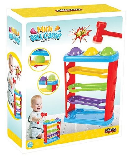 PILSAN Mini golyópálya 03351 műanyag színes, 3 golyóval – Zsebi Baba Shop