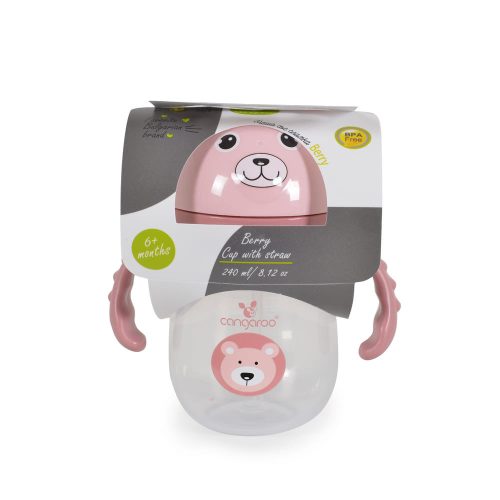 Cangaroo Berry itatópohár 240ml pink – Zsebi Baba Shop