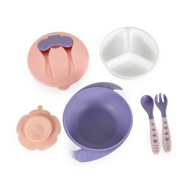 Cangaroo JELLY Tál szett villával, kanállal PINK – babatermék 2. kép