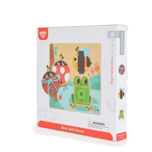 TOOKY Toy  fa tábla kézségfejlesztő fűzőke 