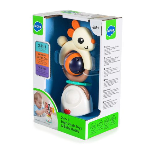 HOLA játék etetőszékre 2IN1 rágóka BÉZS NYÚL – Zsebi Baba Shop