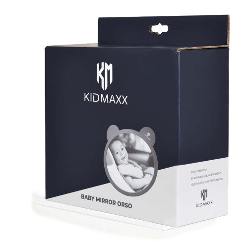 KIDMAXX MIRROR kerek tükör autóba ORSO – autós babafigyelő tükör 1. kép