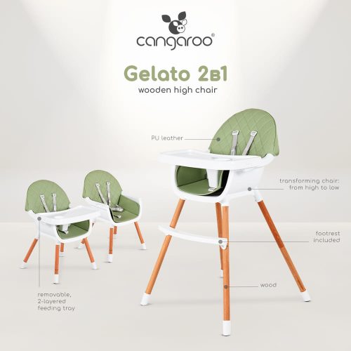 Cangaroo GELATO fa etetőszék 2in1 MENTA