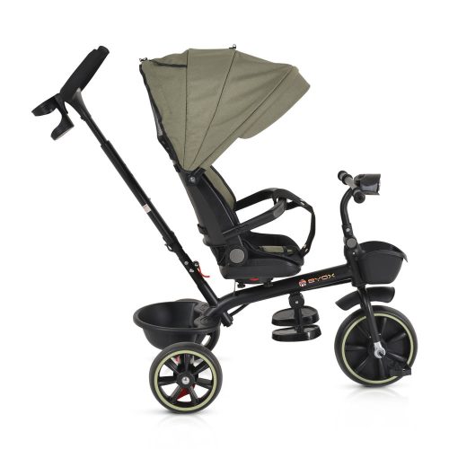 BYOX SUMMER tricikli szülőkaros, zenél, játék tartókkal ZÖLD – Zsebi Baba Shop