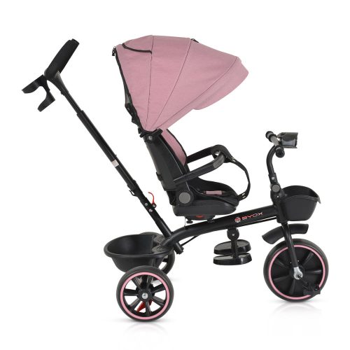 BYOX SUMMER tricikli szülőkaros, zenél, játék tartókkal PINK – Zsebi Baba Shop