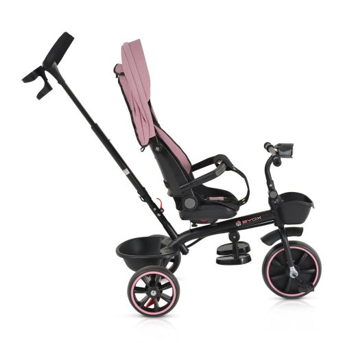 BYOX SUMMER tricikli szülőkaros, zenél, játék tartókkal PINK – Zsebi Baba Shop