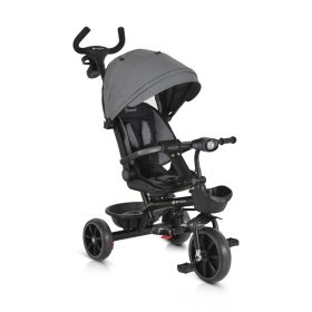 BYOX SUMMER tricikli szülőkaros, zenél, játék tartókkal SZÜRKE – Zsebi Baba Shop