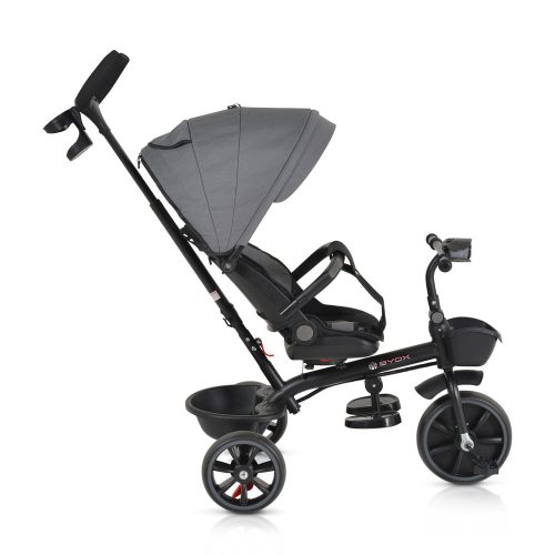 BYOX SUMMER tricikli szülőkaros, zenél, játék tartókkal SZÜRKE – Zsebi Baba Shop