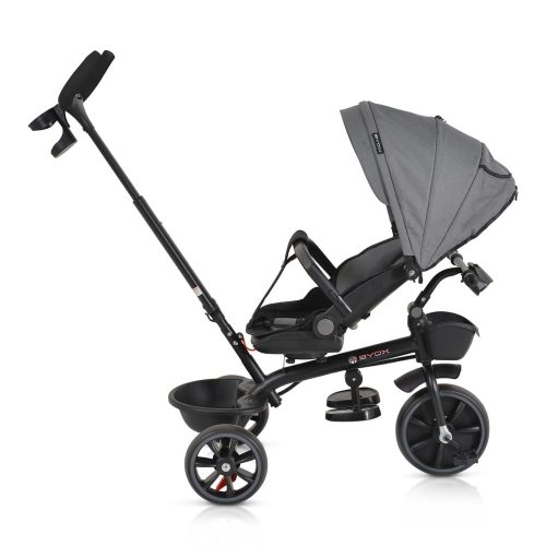 BYOX SUMMER tricikli szülőkaros, zenél, játék tartókkal SZÜRKE – Zsebi Baba Shop