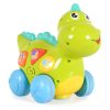 HOLA bébijáték tanuló Dínó activity kerekekkel, gombokkal, műanyag – Zsebi Baba Shop