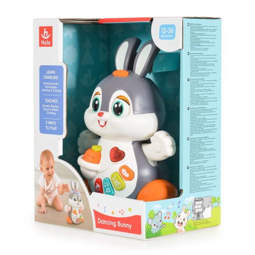 HOLA táncoló Nyuszi activity játék gombokkal, műanyag – Zsebi Baba Shop