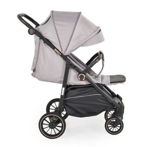 Moni BUGGY babakocsi lapracsukható, nagy kerekek, könnyű SZÜRKE