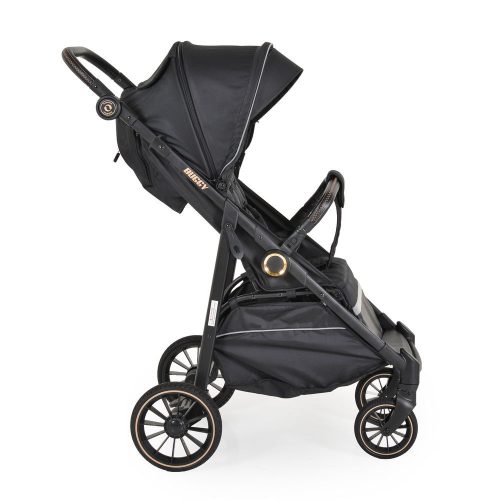 Moni BUGGY babakocsi lapracsukható, nagy kerekek, könnyű FEKETE
