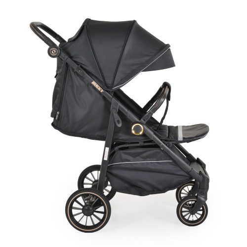 Moni BUGGY babakocsi lapracsukható, nagy kerekek, könnyű FEKETE