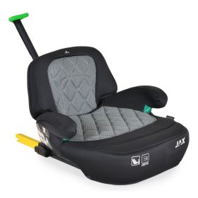 Moni JAX autós ülésmagasító háttámlával 125-150cm rögzítő hevederrel, ISOFIX SZÜRKE – ülésmagasító 2. kép