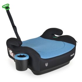 Moni SWIFT ülésemelő I-SIZE pohártartóval, hevederrel 125-150cm KÉK – ülésmagasító 2. kép