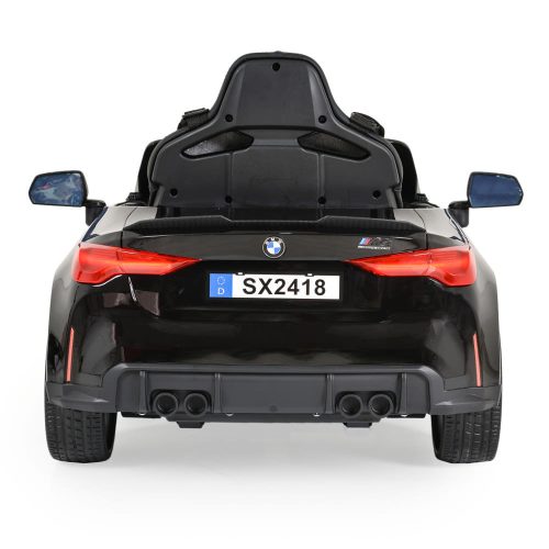 BMW M4 elektromos kisautó 2motor, 110cm, 30kg-ig FEKETE