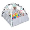 Moni HAPPY SPACE Rabit játszószőnyeg NYUSZIS állatos, szögletes, 20 db labdával textil, műa.FEKETE – játszószőnyeg 2. kép