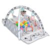 Moni HAPPY SPACE Rabit játszószőnyeg NYUSZIS állatos, szögletes, 20 db labdával textil, műa.FEKETE – játszószőnyeg 3. kép