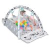 Moni HAPPY SPACE Rabit játszószőnyeg NYUSZIS állatos, szögletes, 20 db labdával textil, műa.FEKETE – játszószőnyeg 4. kép