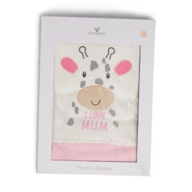 CANGAROO MUM Zsiráfos takaró 90*100cm PINK/rózsa – babatermék 2. kép