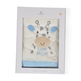 CANGAROO MUM Zsiráfos takaró 90*100cm KÉK – babatermék 2. kép
