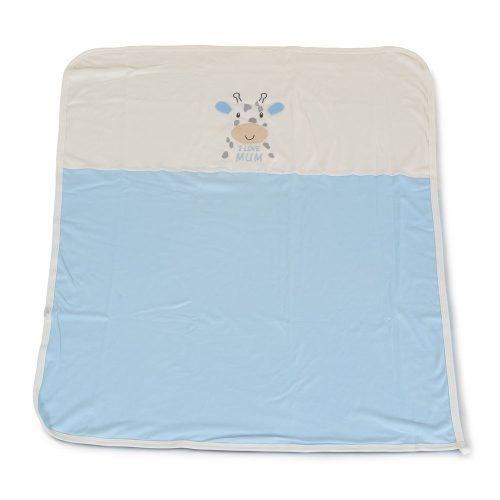 CANGAROO MUM Zsiráfos takaró 90*100cm KÉK – babatermék 4. kép
