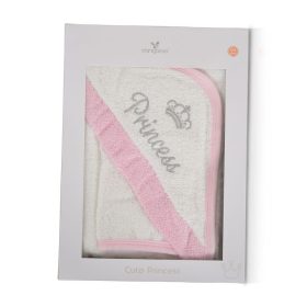 Princess törölköző 75*75cm frottier PINK/rózsa – babatörölköző 2. kép
