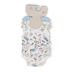 Cangaroo BABARUHA BODY 3 dbos ujjatlan body szett KÉK – babatermék 2. kép