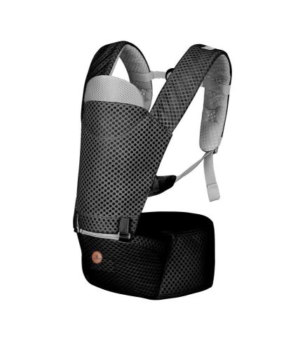 Cangaroo MISTRAL bébi hordozó 3 poziciós, ergonomikus, hálós FEKETE – Zsebi Baba Shop