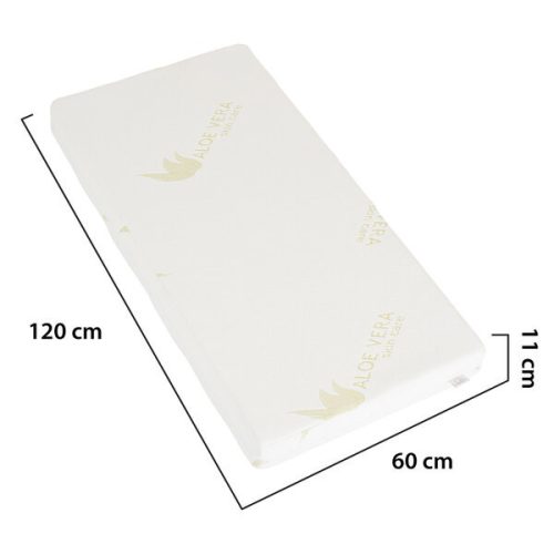 HUGZZZ ALOE SPRING matrac 120x60cm aloe vera FEHÉR