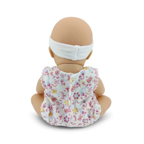 Moni BABA 30cm  újszülött maciruhában kisnyuszival PINK 