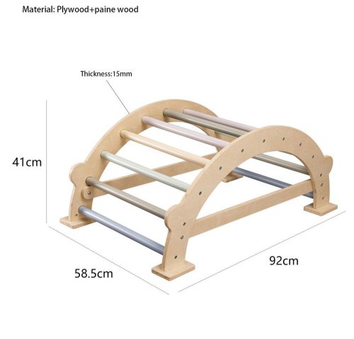Moni PIKLER fa MÁSZÓHÍD  Montessori  92*43cm NATUR – gyermekjáték 1. kép