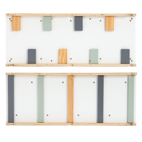 Moni PIKLER 2in1 fa MÁSZÓKA 3szög és mászórámpa Montessori 132*60cm NATUR – gyermekjáték 1. kép