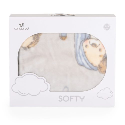 CANGAROO TAKARÓ Softy 110x140cm Lovely day SZÜRKE – babatermék 5. kép