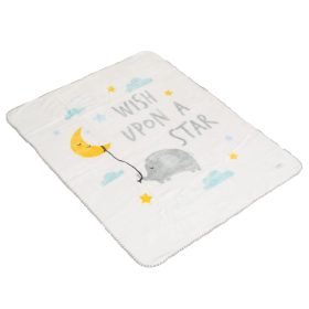 CANGAROO TAKARÓ Softy 110x140cm Wish upon a star FEHÉR – babatermék 2. kép