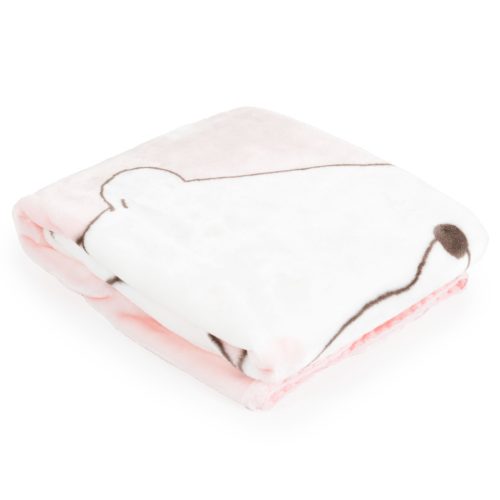 CANGAROO TAKARÓ SOFTY pihe puha kicsi 80*110cm  jegesmedvés PINK – babatermék 5. kép
