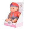Moni BABA 20cm újszülött Tengerész ruha PIROS/SZÜRKE 