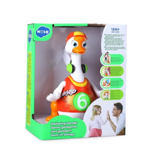 HOLA táncoló liba piros pólós 828 – Zsebi Baba Shop