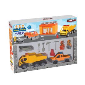 Pilsan  építőkészlet dömper autós 52dbos – Zsebi Baba Shop