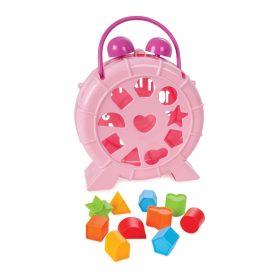 Moni Formaválogató kockák és óra PINK – Zsebi Baba Shop